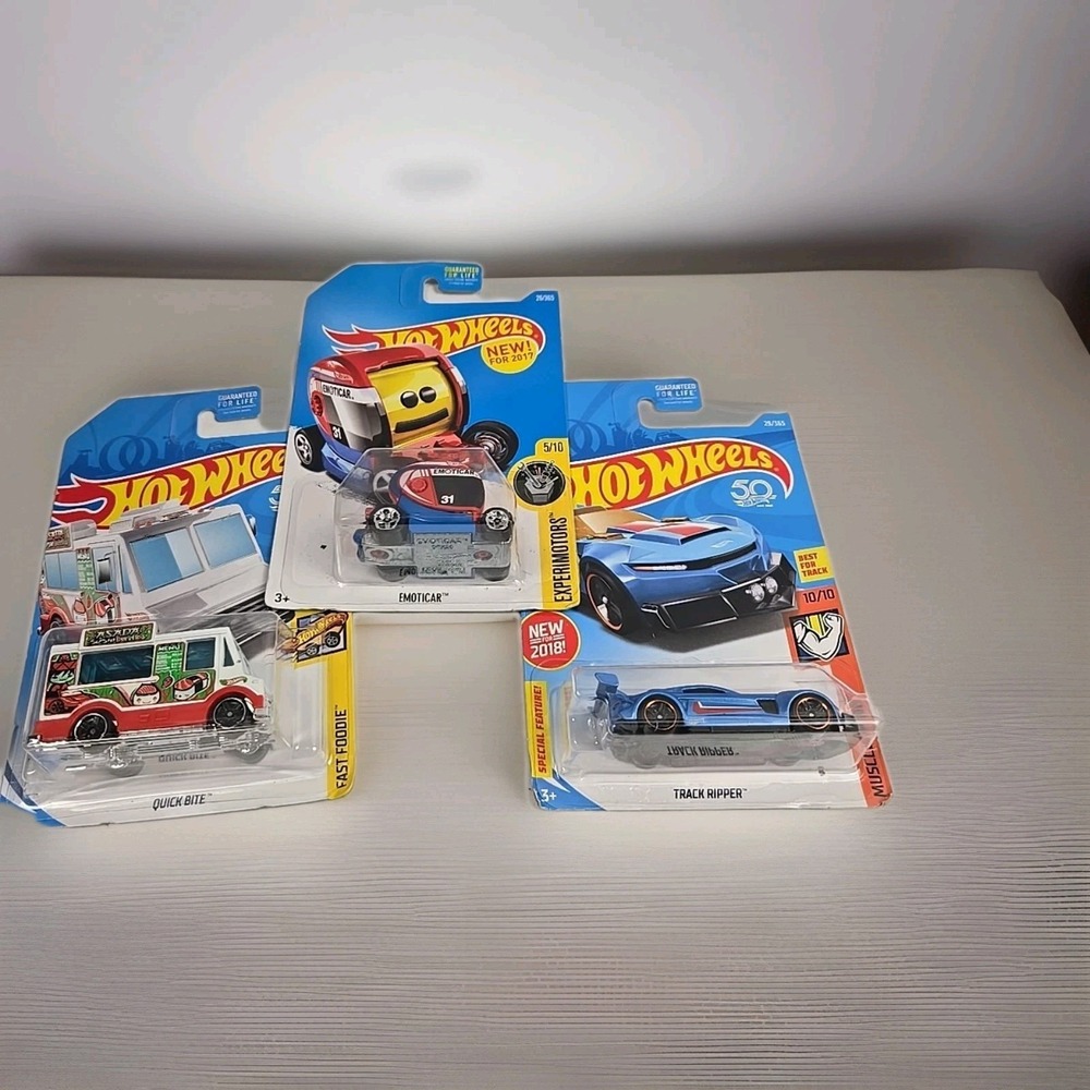 Hot Wheels Lot Quick Bite,‎ Emoticar, Track Ripper